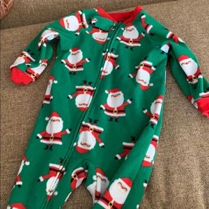 Santa footie PJs